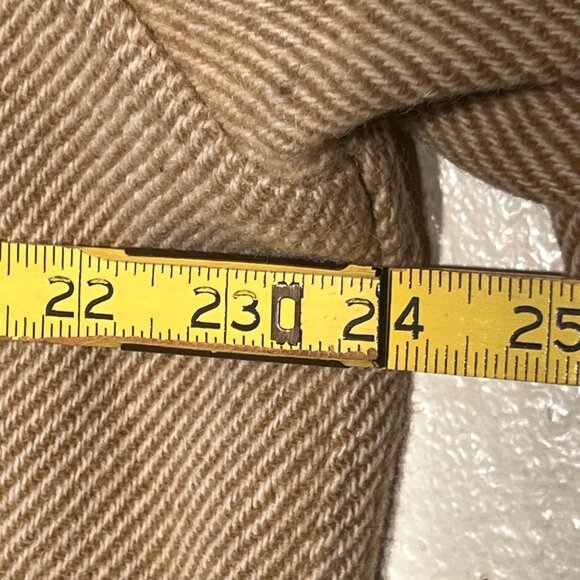 VGT 1980s Woolrich Beige Herringbone Wool Shacket XL Made In USA Outdoorsman - Picture 7 of 9